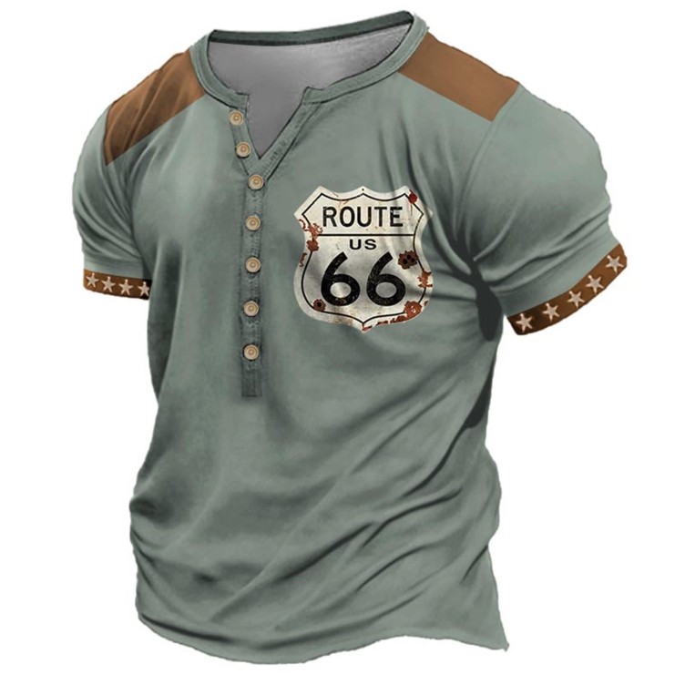 Digital print trend short sleeve sports T-shirt