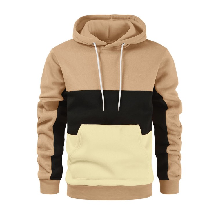 Color-block casual fashion trend hoodie