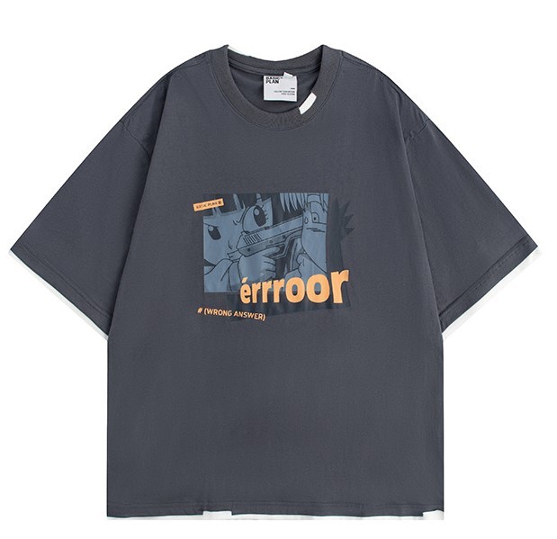 Cartoon print casual fashion trend T-shirt