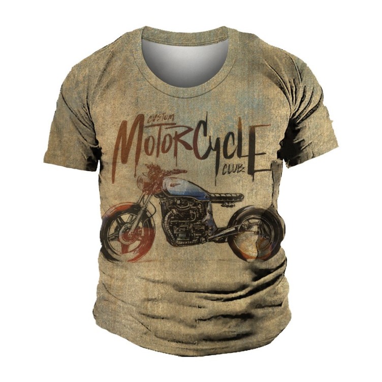 Digital print casual fashion trend T-shirt
