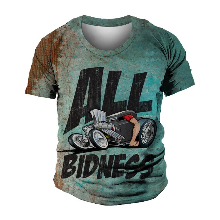 Digital print casual fashion trend T-shirt