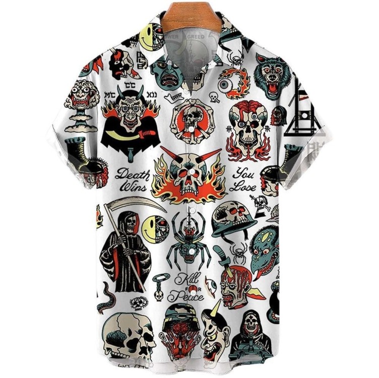 Digital printed casual trend shirt