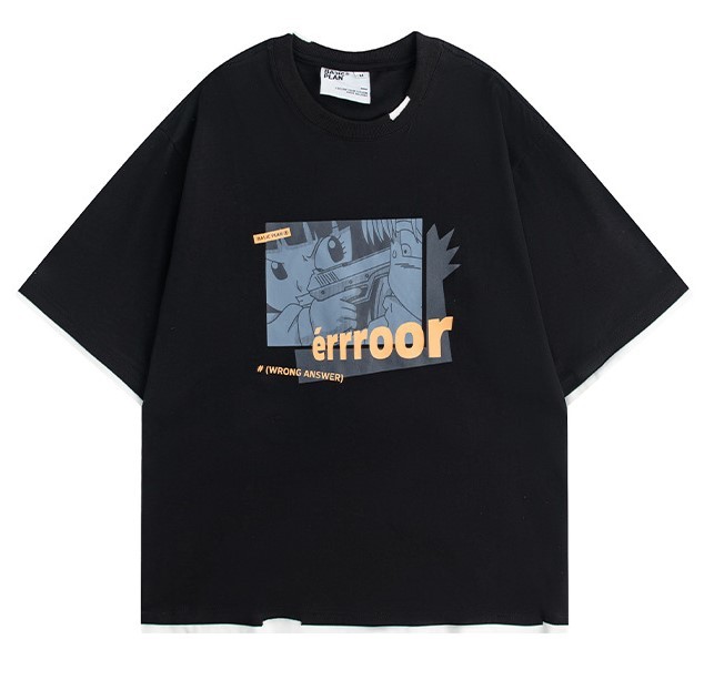 Cartoon print casual fashion trend T-shirt