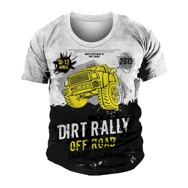 Digital print casual fashion trend T-shirt