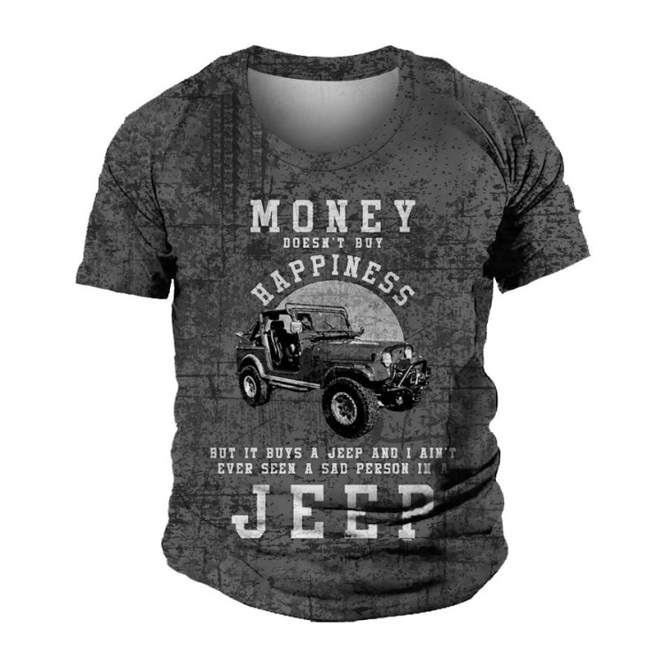 Digital print casual fashion trend T-shirt