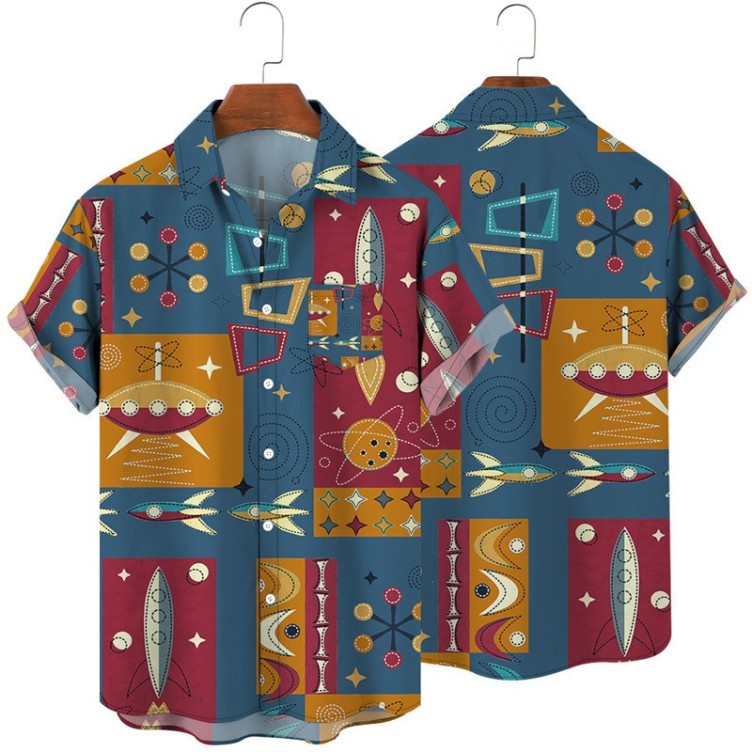 Digital printed casual trend shirt