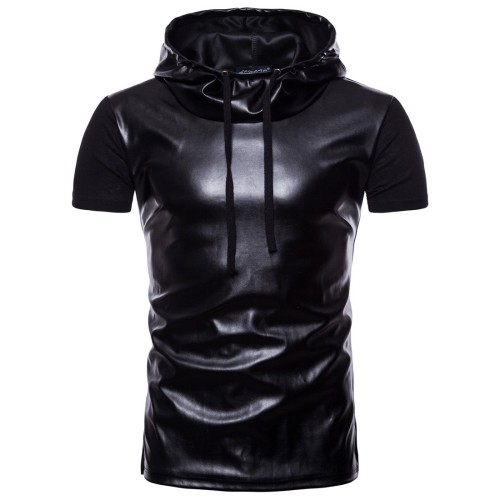 Bottomed casual hooded trend T-shirt