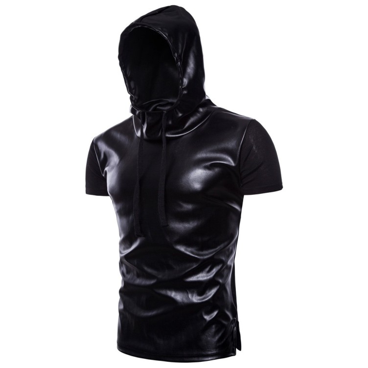 Bottomed casual hooded trend T-shirt