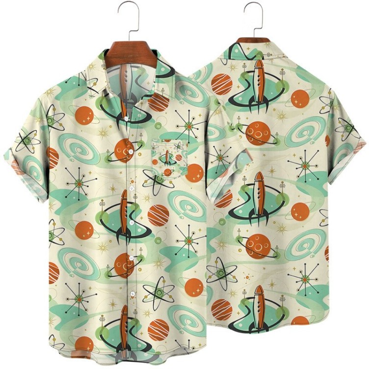 Digital printed casual trend shirt