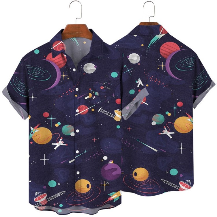 Digital printed casual trend shirt