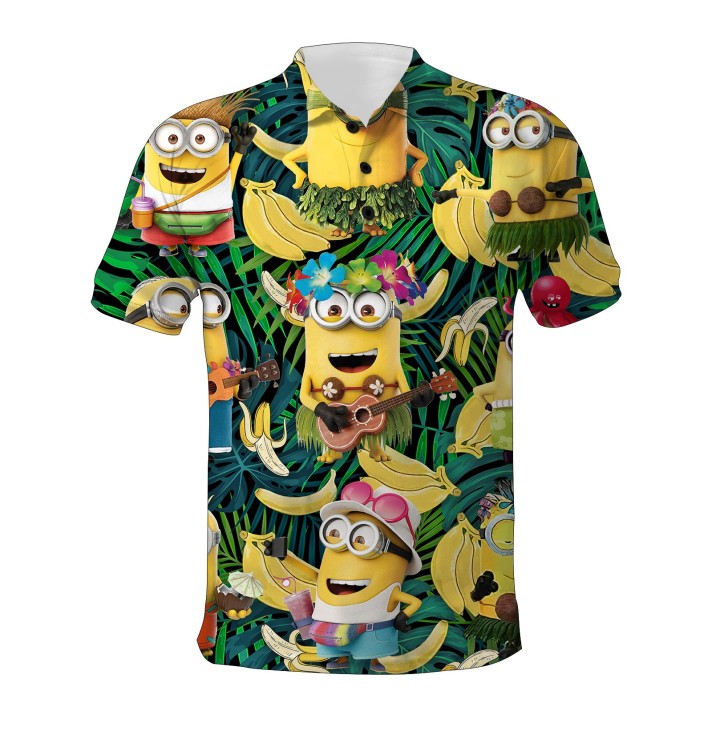 Cartoon print casual fashion trend shirt