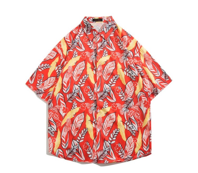 Oil painting print casual fashion trend shirt