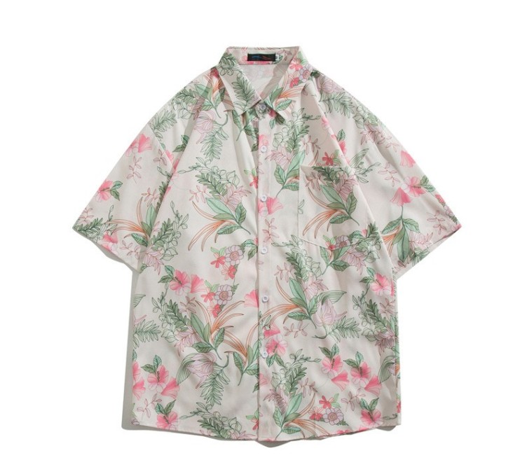 Oil painting print casual fashion trend shirt