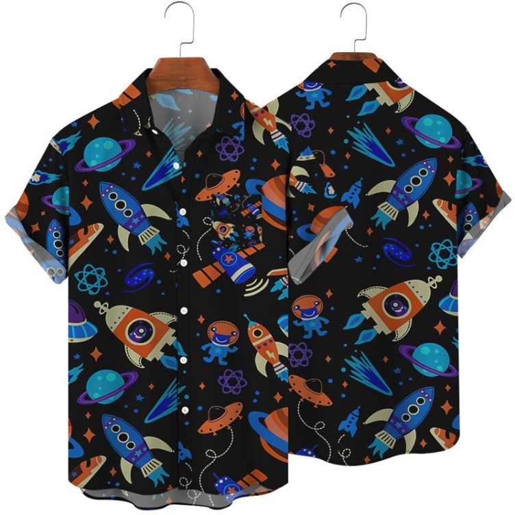 Digital printed casual trend shirt