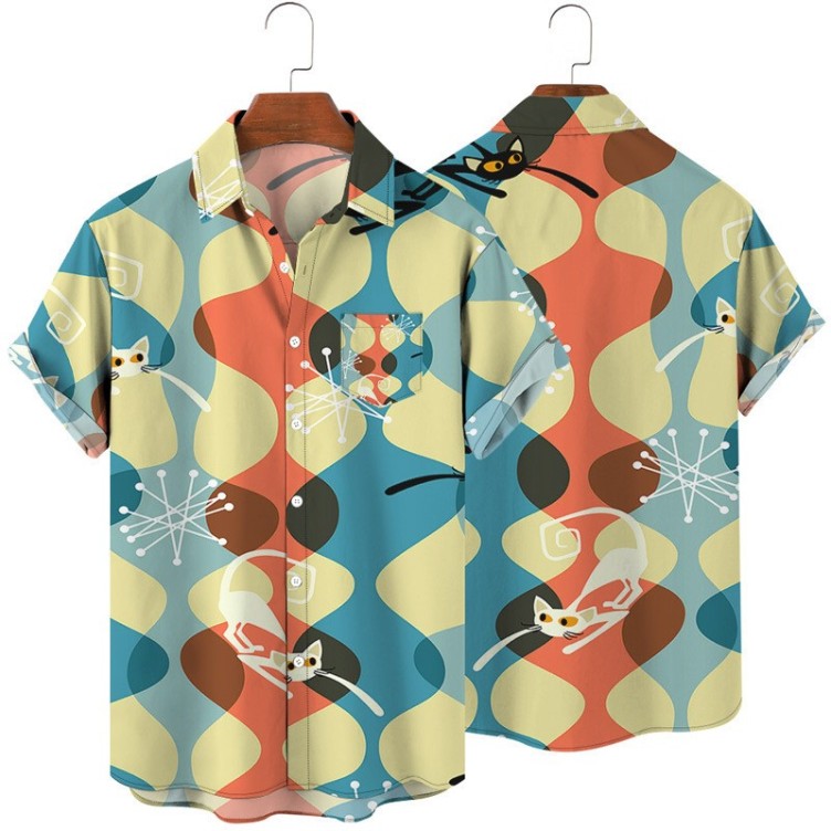 Digital printed casual trend shirt