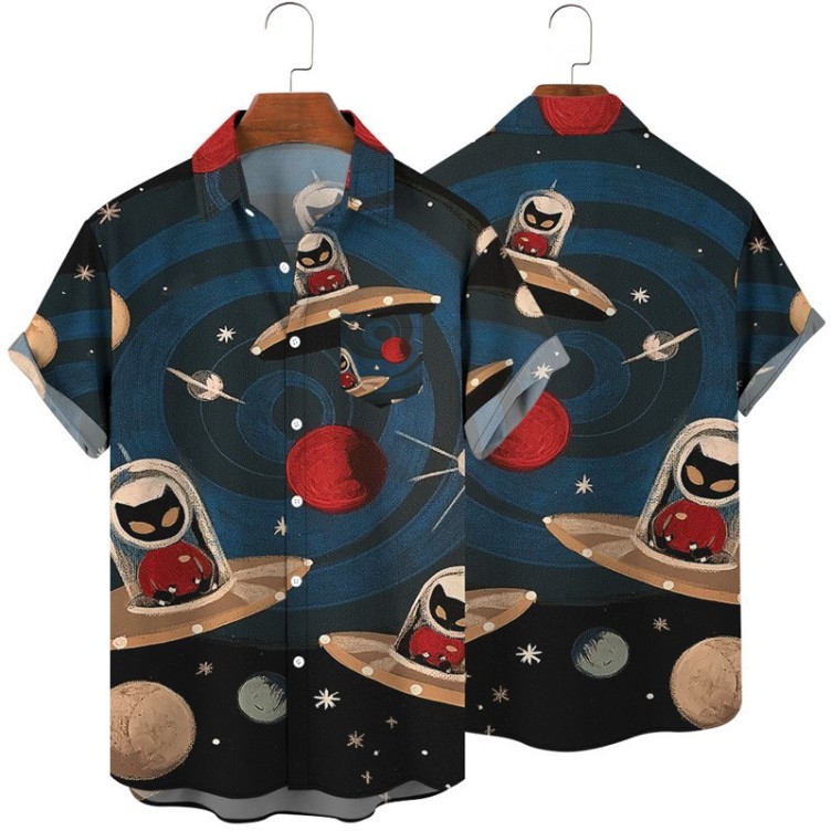 Digital printed casual trend shirt