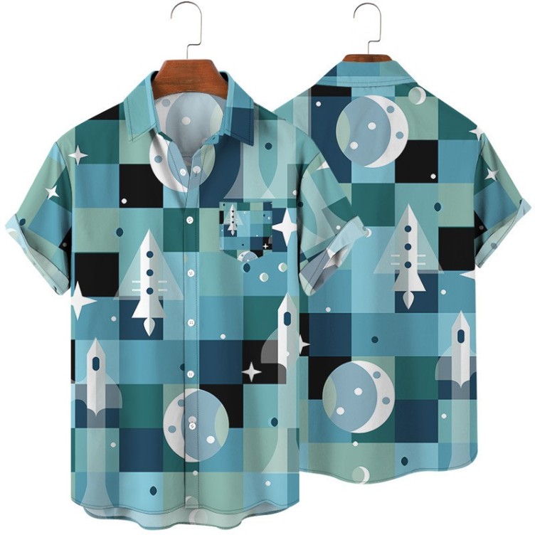 Digital printed casual trend shirt