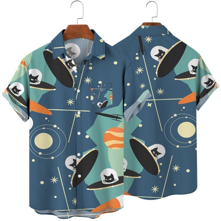 Digital printed casual trend shirt