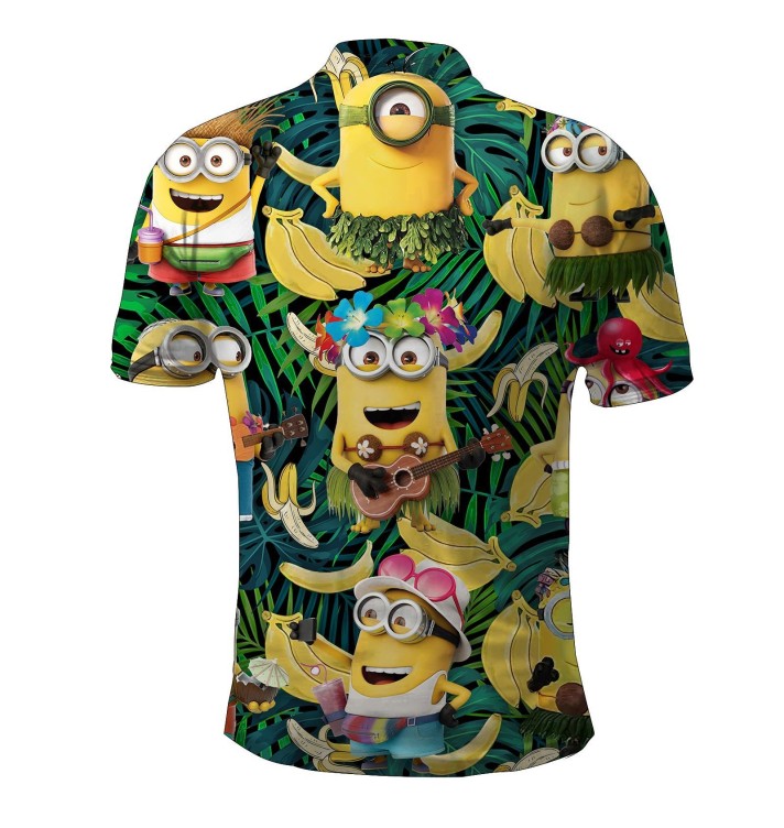 Cartoon print casual fashion trend shirt