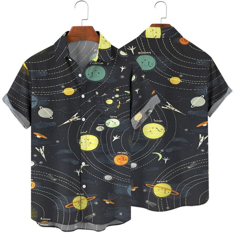 Digital printed casual trend shirt