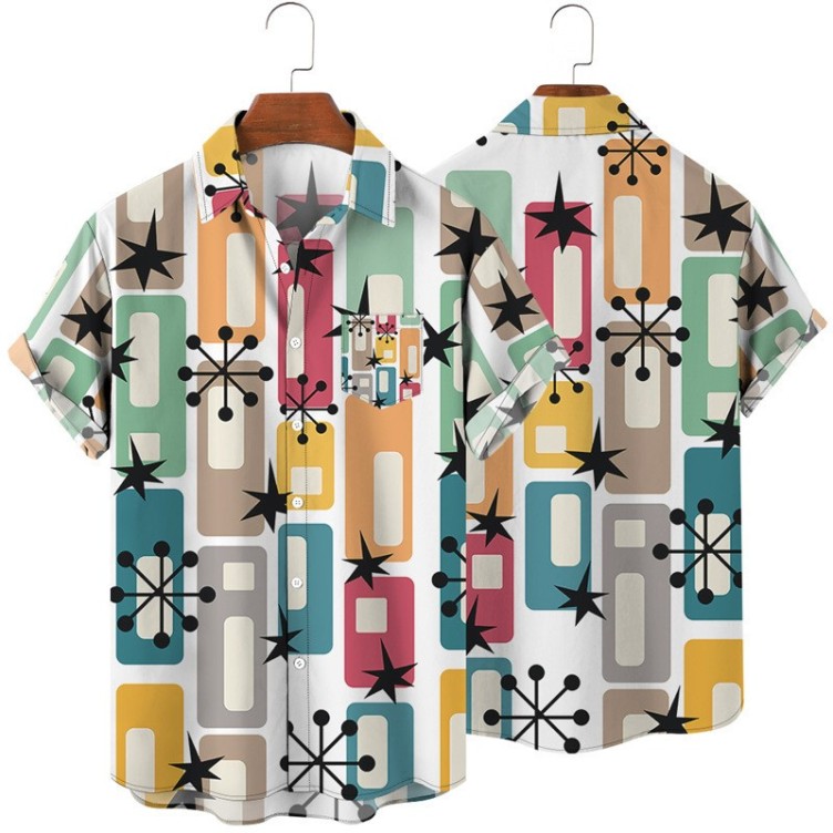 Digital printed casual trend shirt