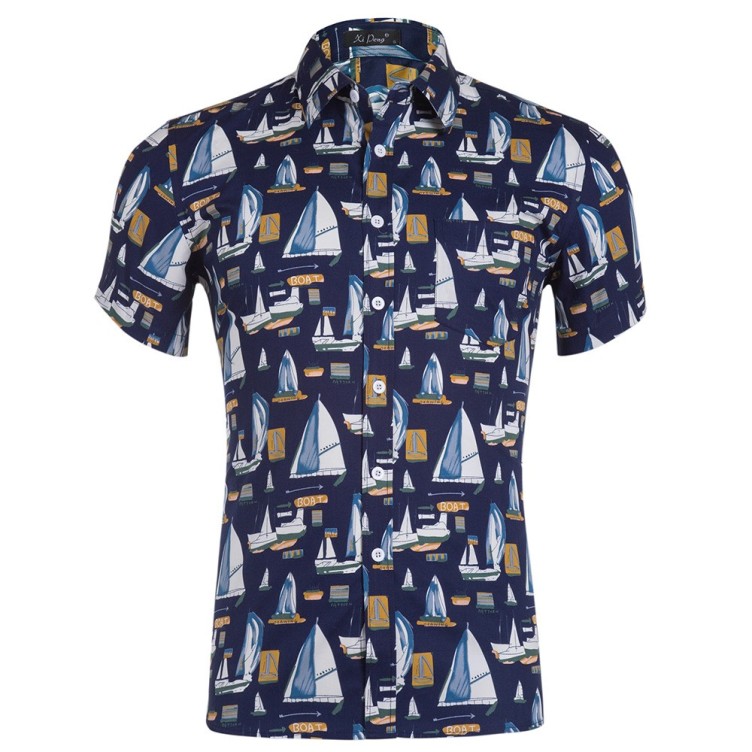 Printed casual loose fashion trend shirt