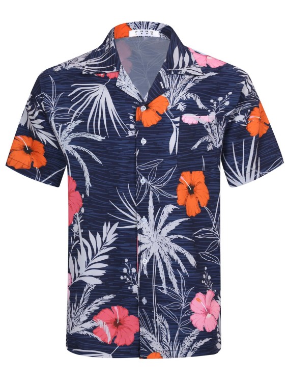Digital print loose fashion trend shirt