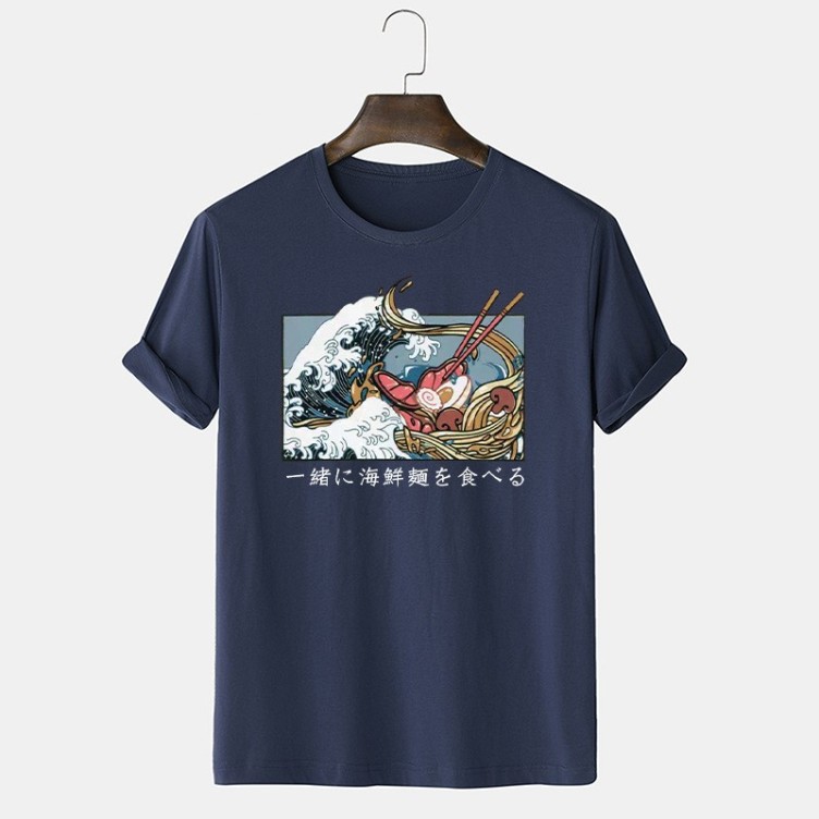 Printed crewneck casual trend T-shirt
