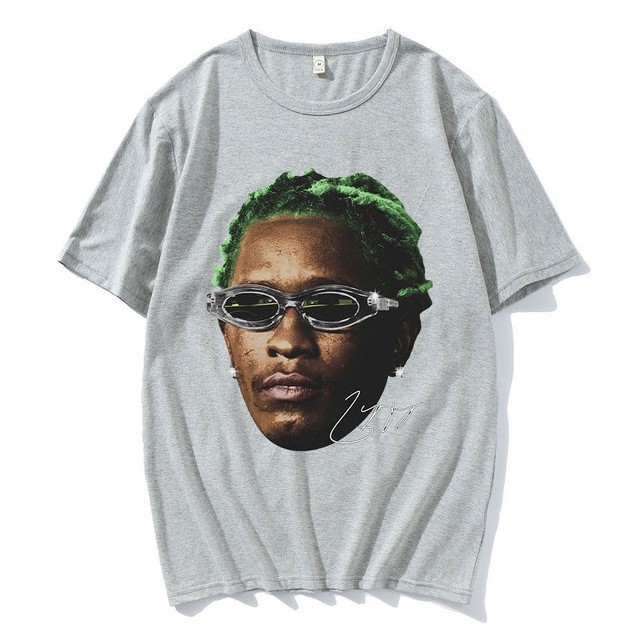 Portrait print crewneck trend T-shirt