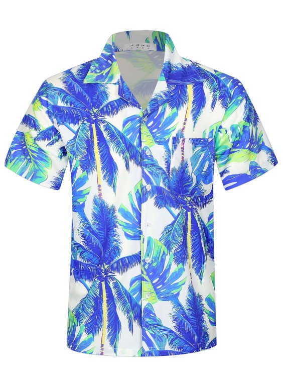 Digital print loose fashion trend shirt