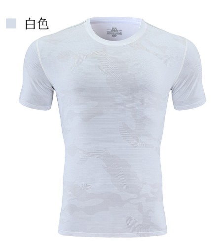 Ice crystal silk casual crewneck short sleeve T-shirt