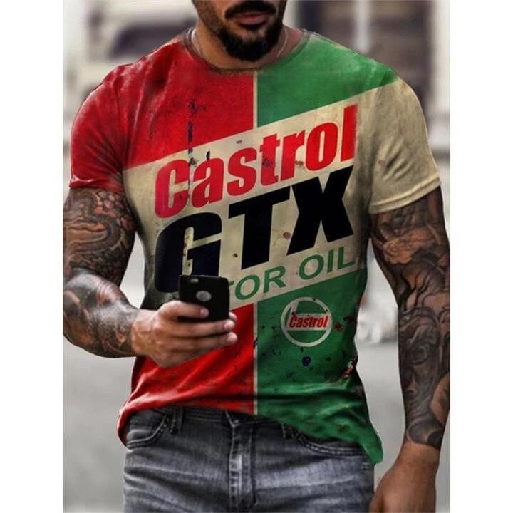 Digital print casual fashion trend T-shirt