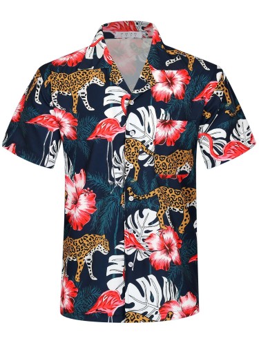 Digital print loose fashion trend shirt