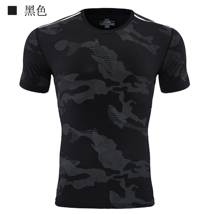Ice crystal silk casual crewneck short sleeve T-shirt