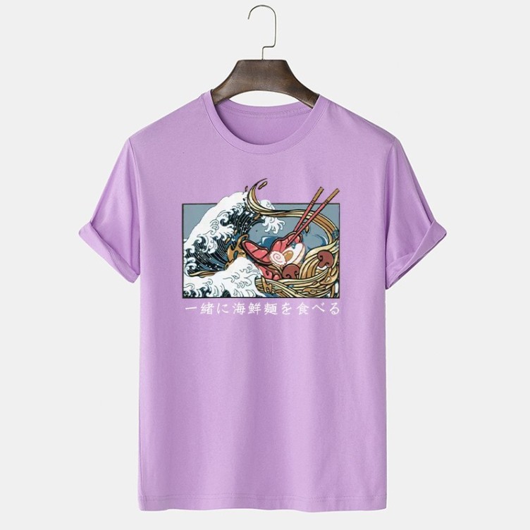 Printed crewneck casual trend T-shirt