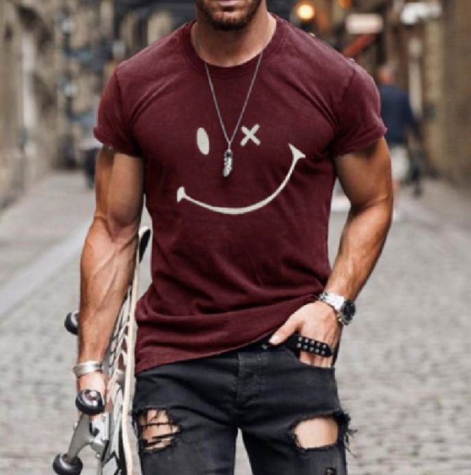 Digital printed casual trend T-shirt