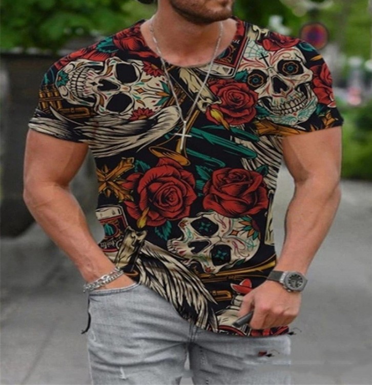 Digital printed casual trend T-shirt