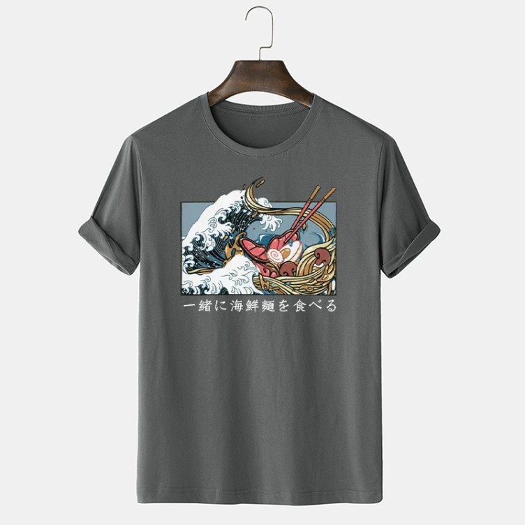 Printed crewneck casual trend T-shirt