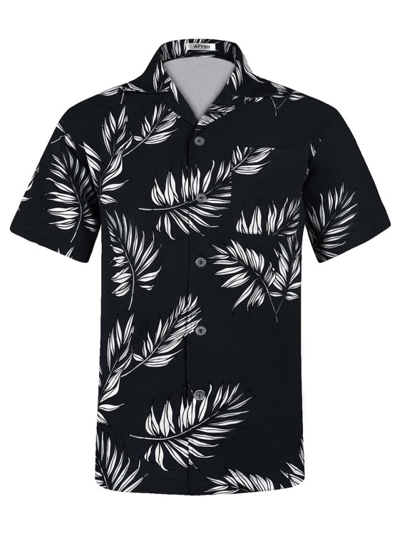 Digital print loose fashion trend shirt