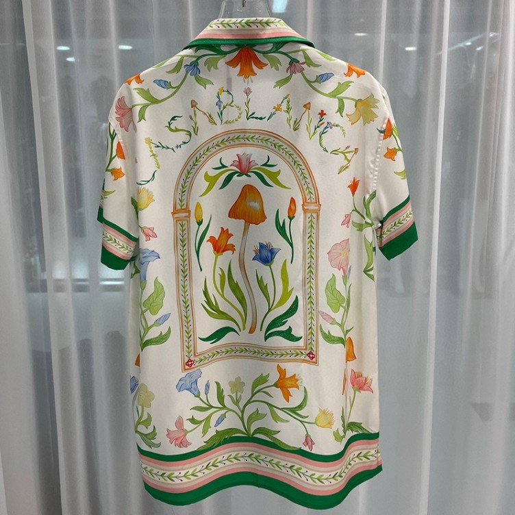 Digital printed lapels fashion trend shirt