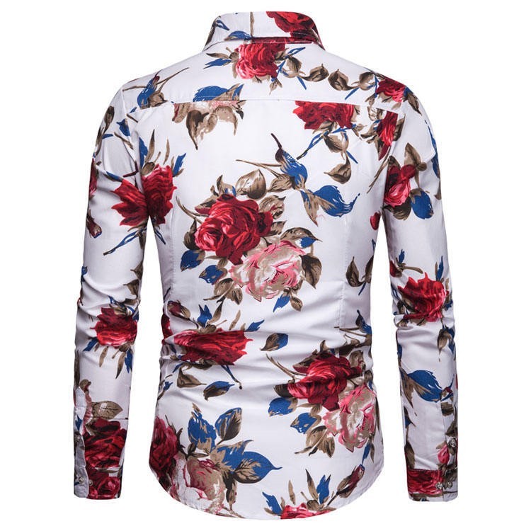 Digital printed long sleeve fashion trend shirt