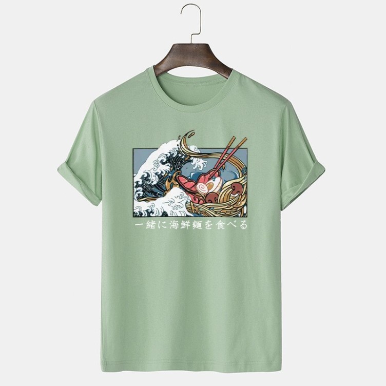 Printed crewneck casual trend T-shirt