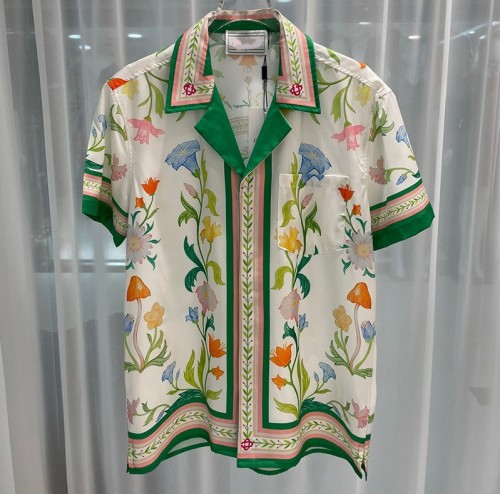 Digital printed lapels fashion trend shirt