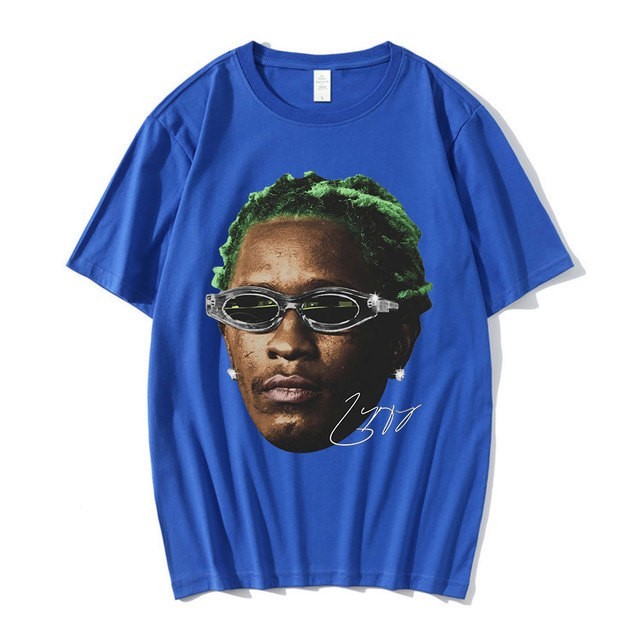 Portrait print crewneck trend T-shirt