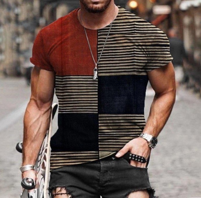 Digital printed casual trend T-shirt