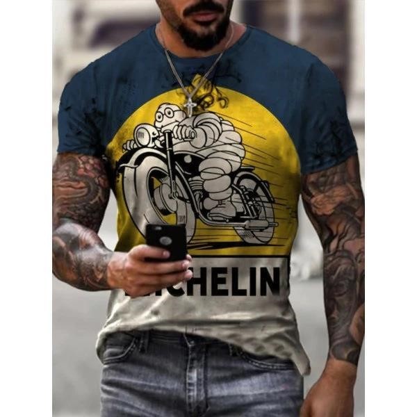 Digital print casual fashion trend T-shirt