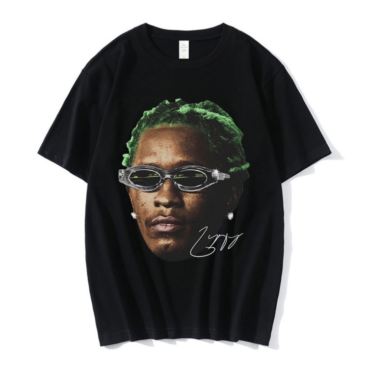 Portrait print crewneck trend T-shirt