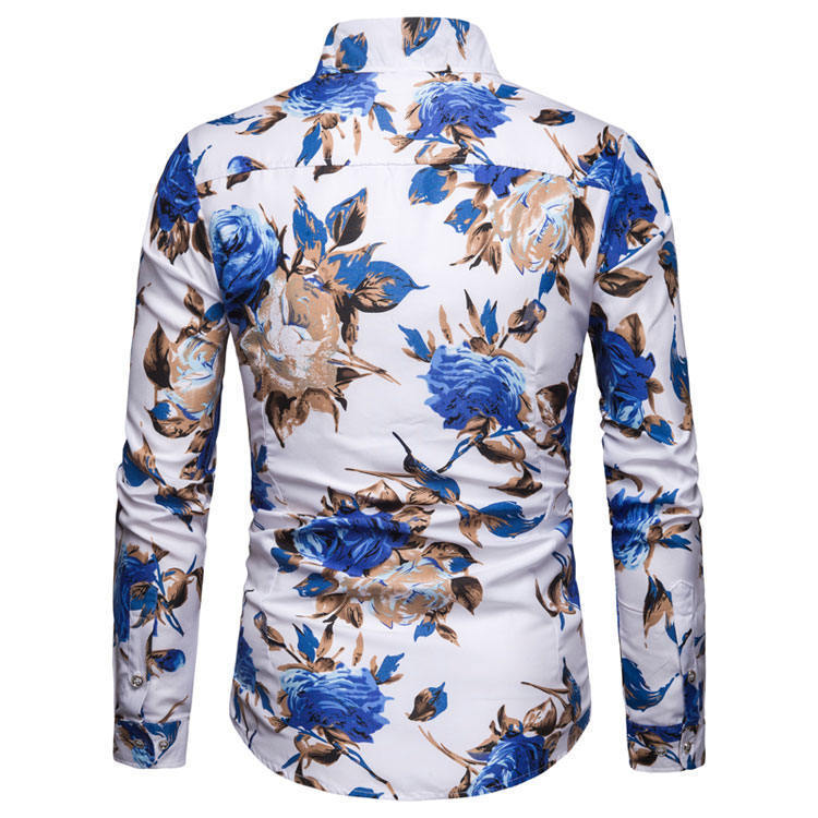 Digital printed long sleeve fashion trend shirt