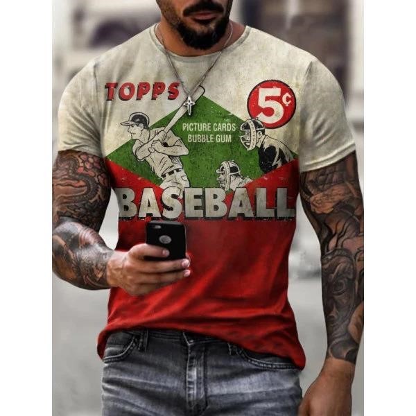 Digital print casual fashion trend T-shirt