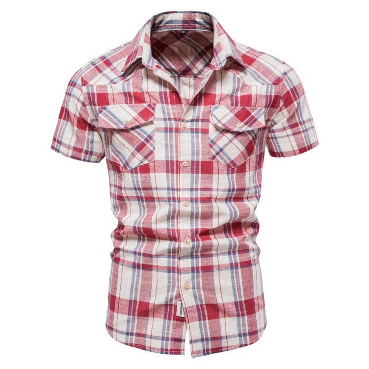 Plaid casual trendy fashion shirt